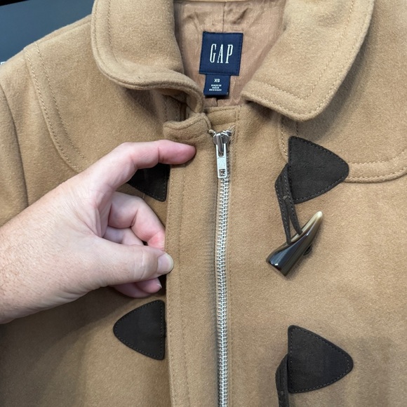 Vintage GAP Women’s XS Camel Wool Blend Toggle Coat Jacket - Picture 5 of 6